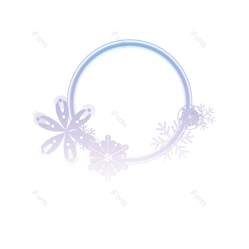 雪花图片,装饰框元素,手绘PNG,免抠素材